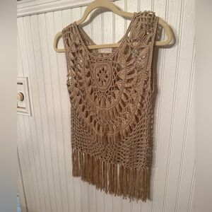 Altar’d State Crochet Medium Tank Top with fringe